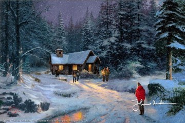 Thomas Kinkade Painting - Milagro de Navidad Thomas Kinkade